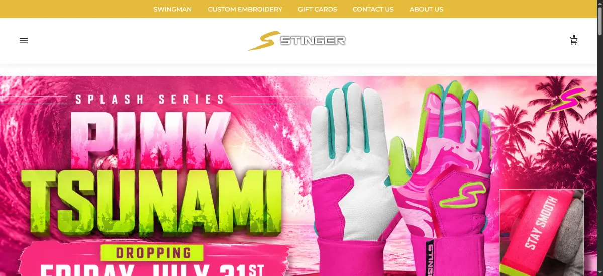 The Stinger Sports home page
