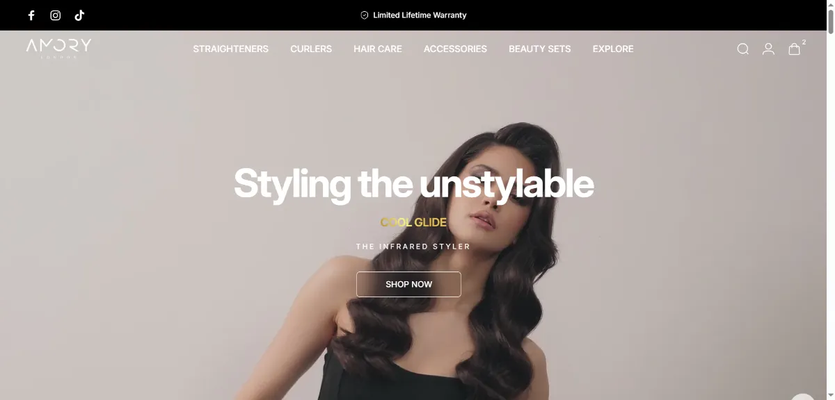 The Amory London home page
