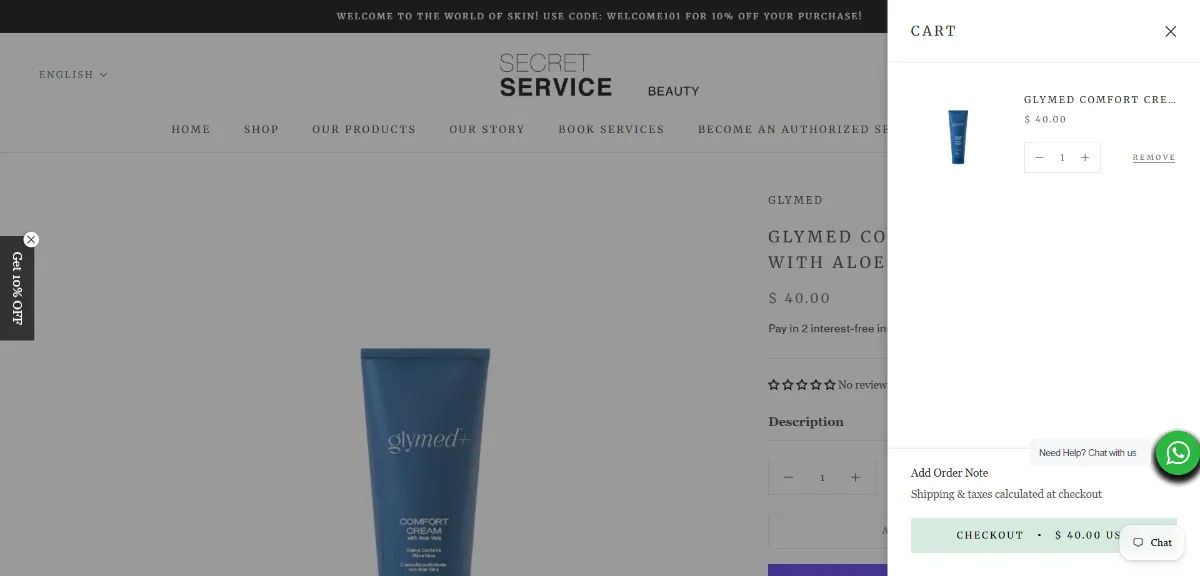 The Secret Service Beauty cart
