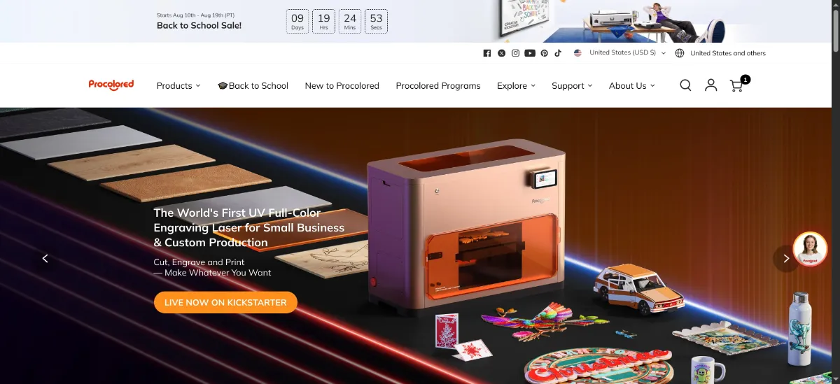 The Procolored home page
