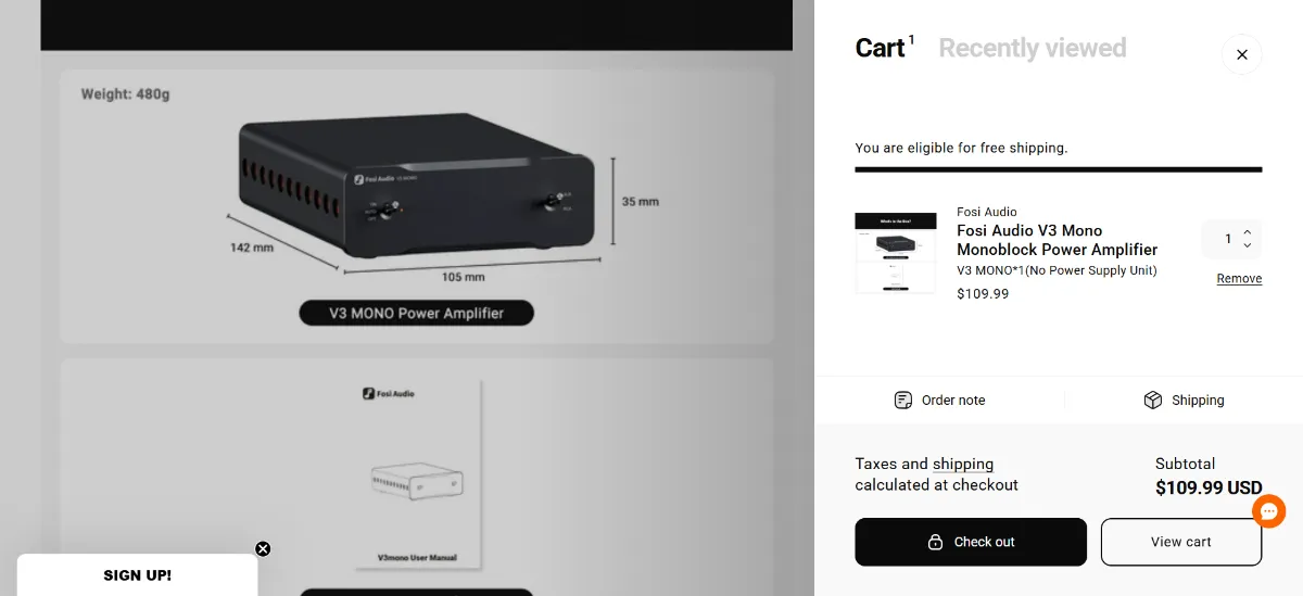 The Fosi Audio cart