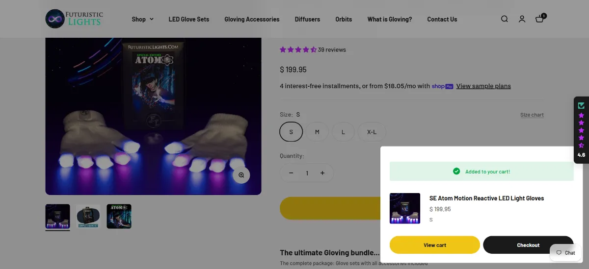 The Futuristic Lights cart