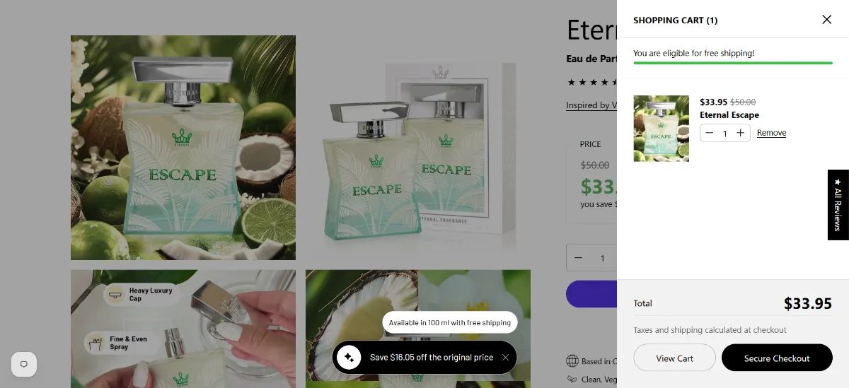 The Eternal Fragrance cart