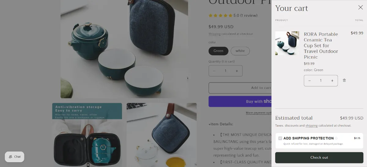 The RORA TEAPOT cart