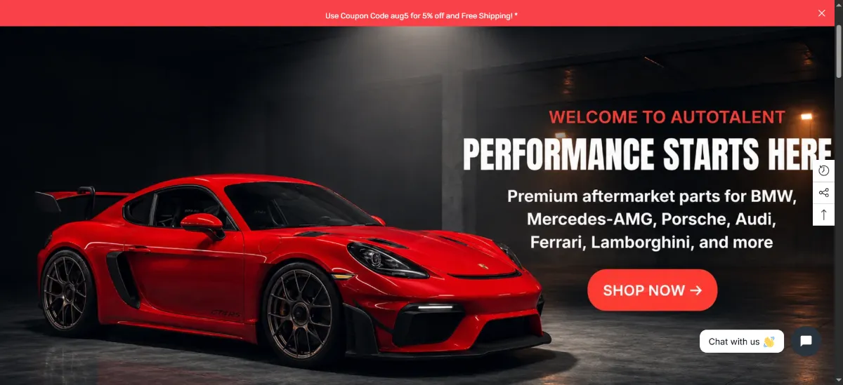 The Auto Talent home page