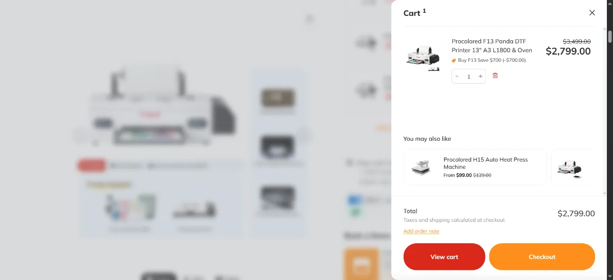 The Procolored cart