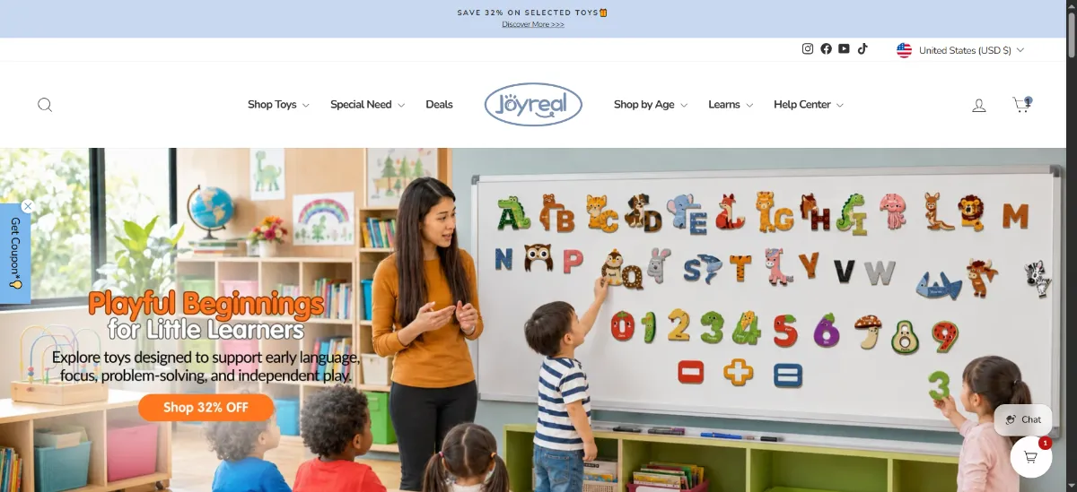 The Joyreal Toys home page