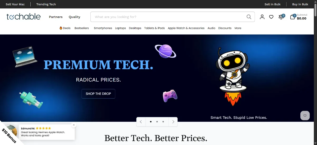 The Techable home page